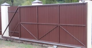 Купить откатные ворота из профнастила Пятигорск, цена от 1757 руб.