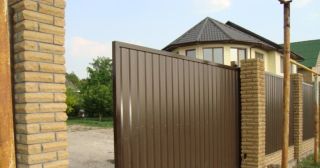 Купить откатные ворота из профнастила Пятигорск, цена от 1757 руб.