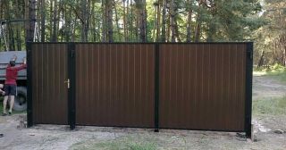 Купить распашные ворота из профнастила Пятигорск, цена от 2739 руб.